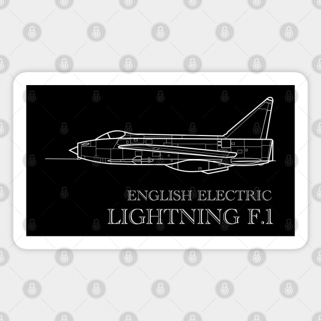 English Electric Lightning F.1 Magnet by Wayne Brant Images